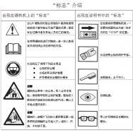 出現(xiàn)在鋸軌機(jī)及說明書上的＂標(biāo)志＂解釋